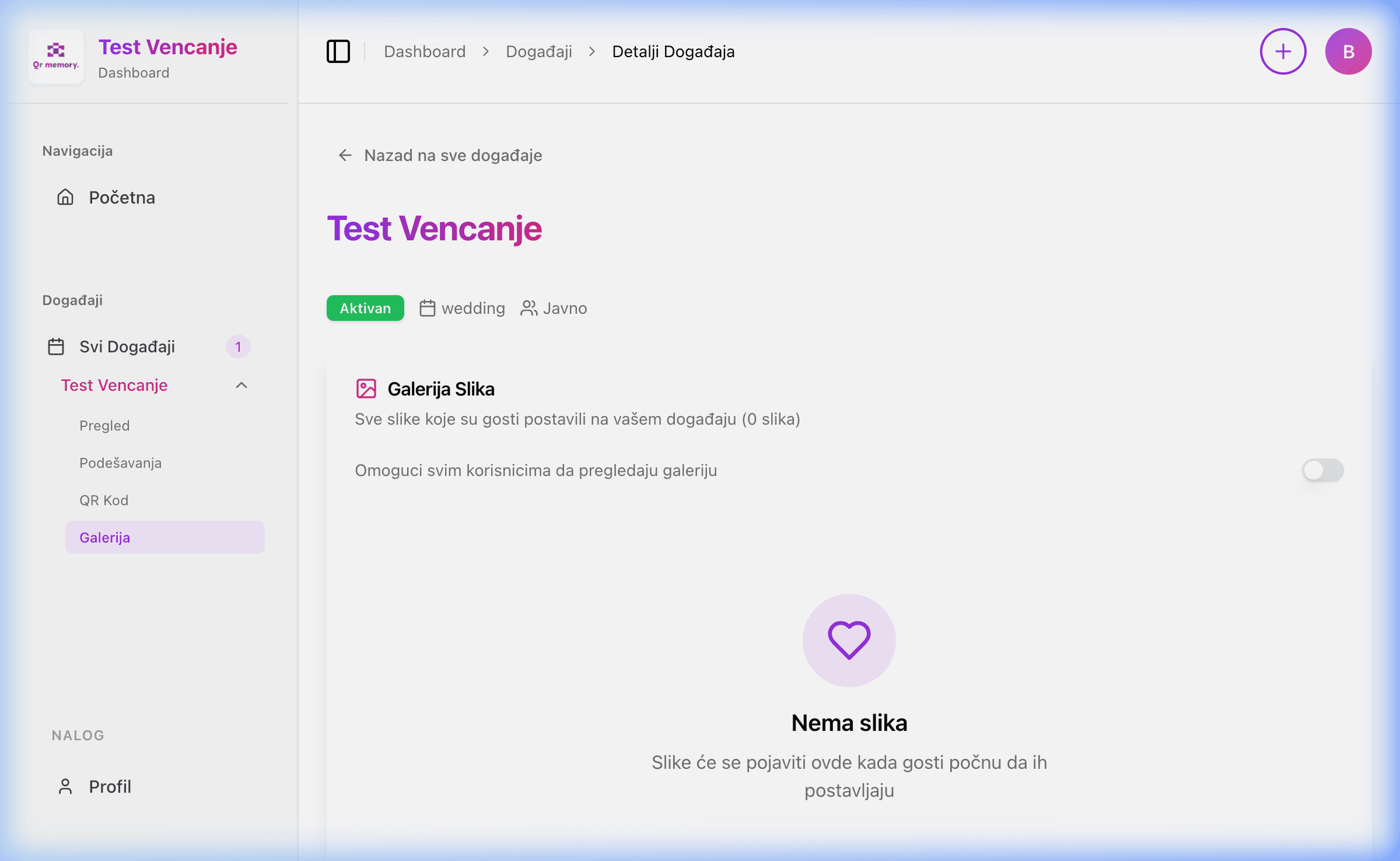 Upravljanje Galerijom